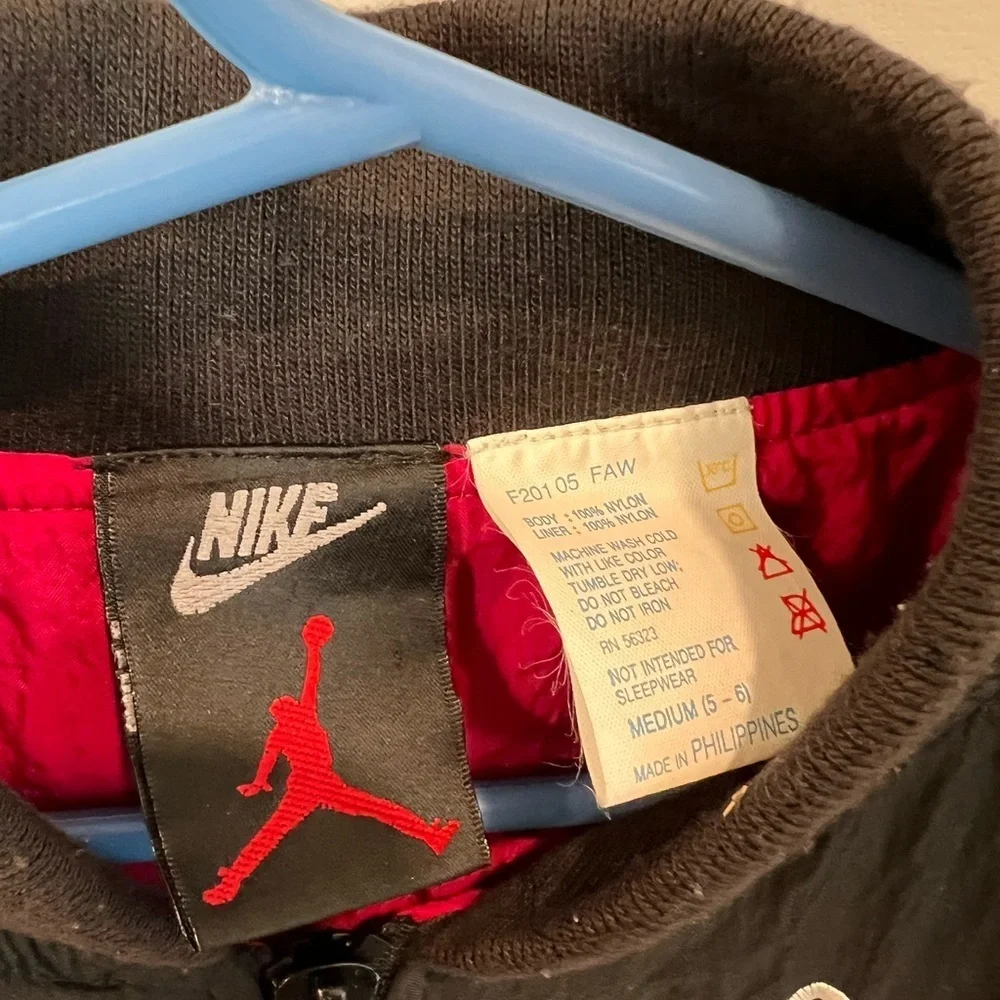 Vintage 1992 Nike Michael Air Jordan Jumpman Windbreaker Jacket Medium Kids 5-6 - Picture 6 of 8